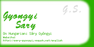 gyongyi sary business card