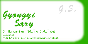 gyongyi sary business card